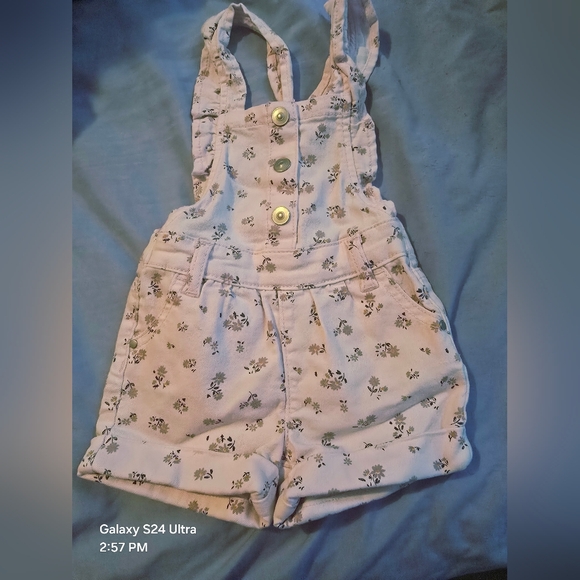 wonder nation Other - Wonder Nation Light Pink Floral Overalls 12m